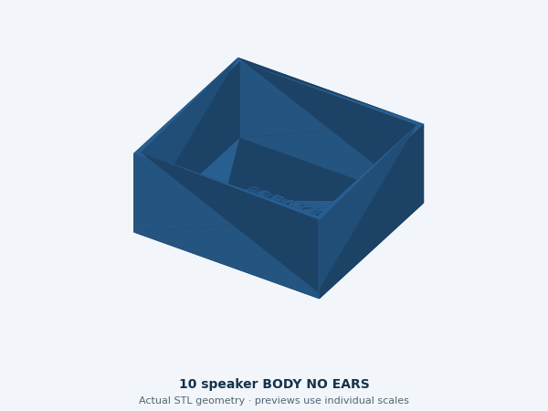 Actual STL preview: Speaker-size dummy