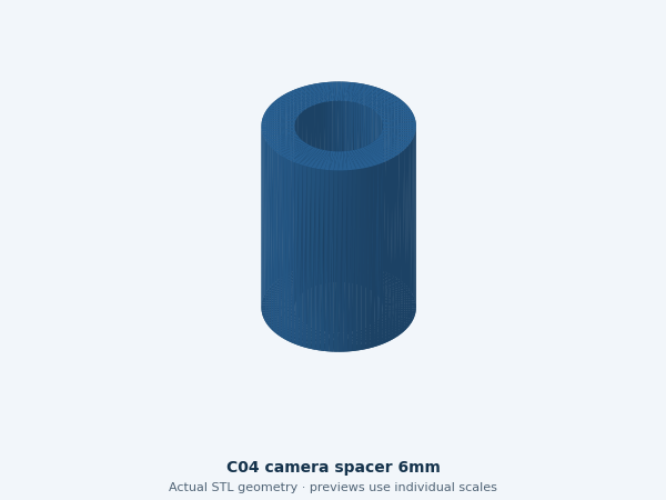 Actual STL preview: Camera spacer