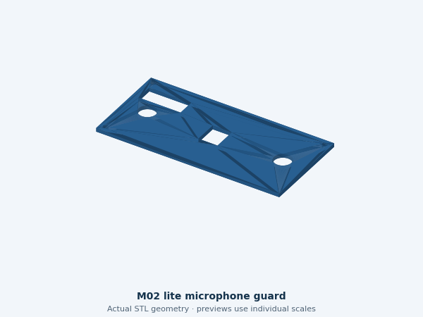 Actual STL preview: Microphone guard