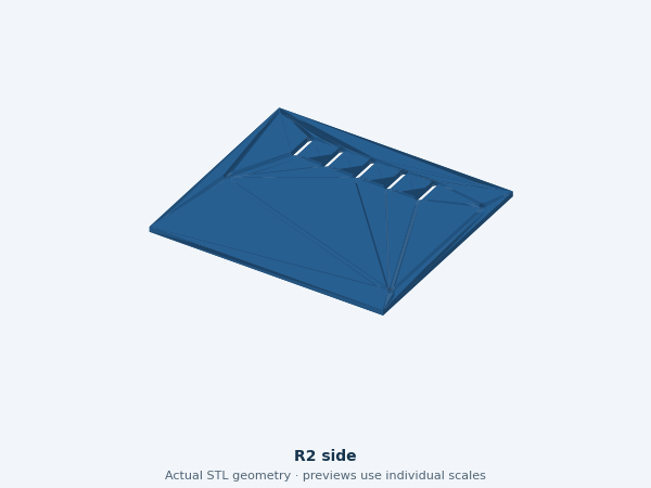Actual STL preview: Side wall half