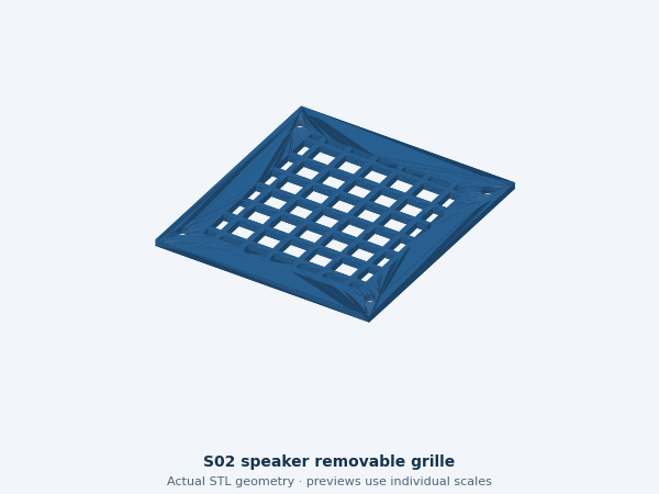Actual STL preview: Speaker grille