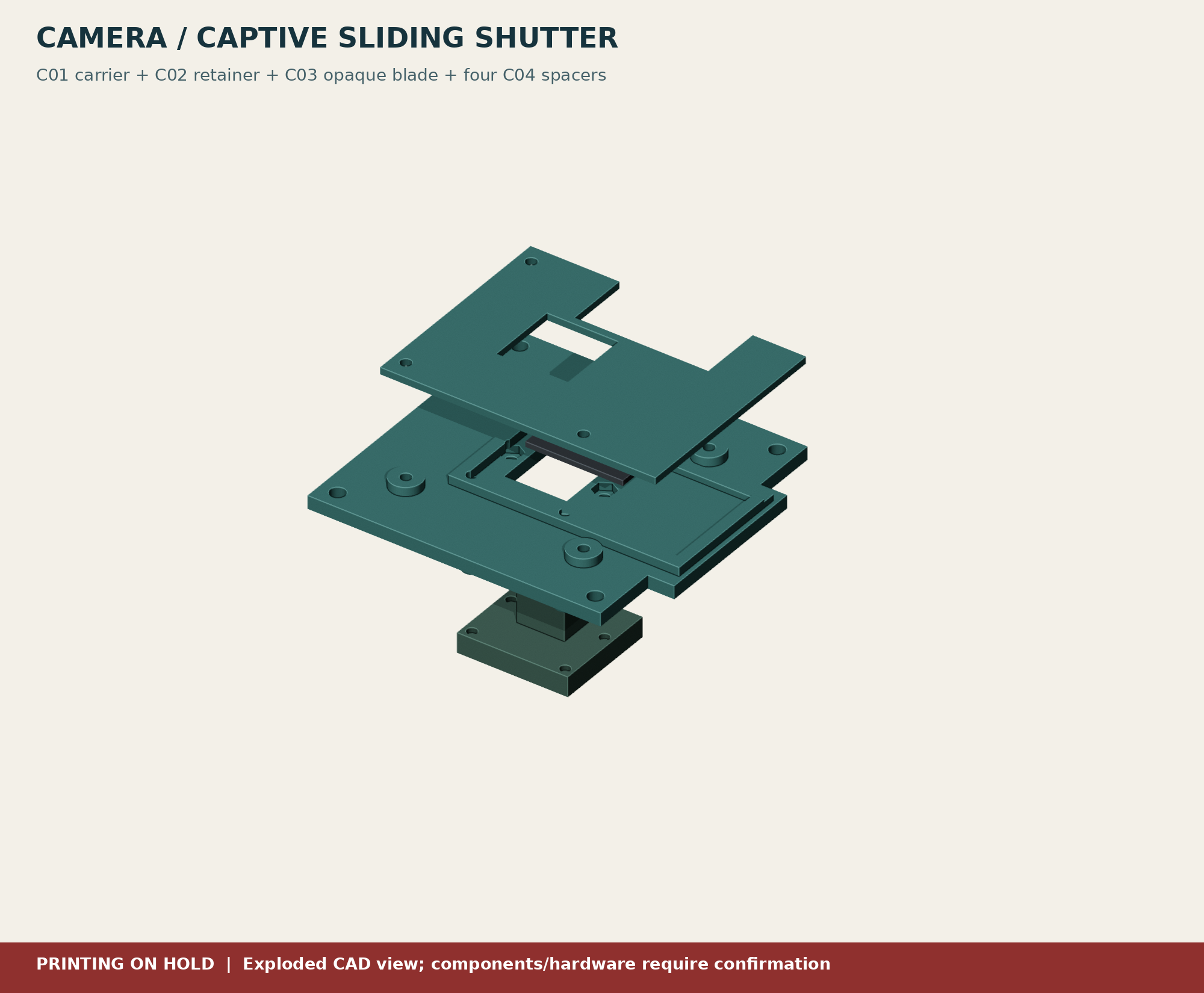 Camera exploded view from the checked CAD candidate