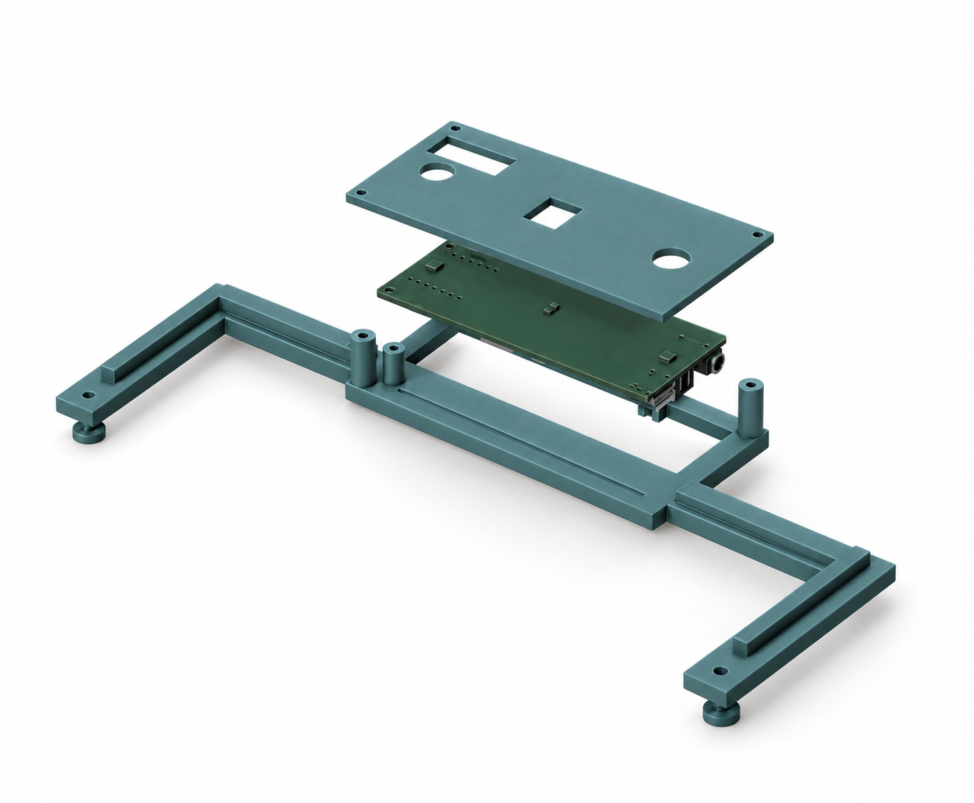 AI-generated concept render of removable microphone bridge assembly