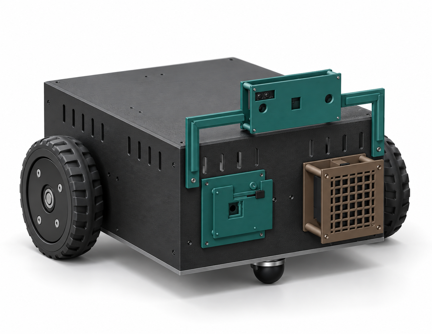 AI-generated concept of the later wheeled MORLOK robot